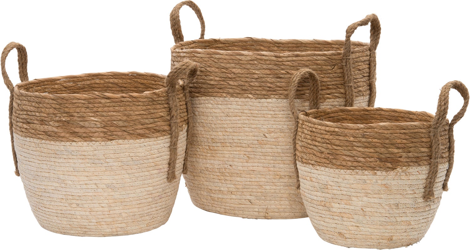 Intratuin plantenmand Jimmy bruin / naturel D 32 H 28 cm