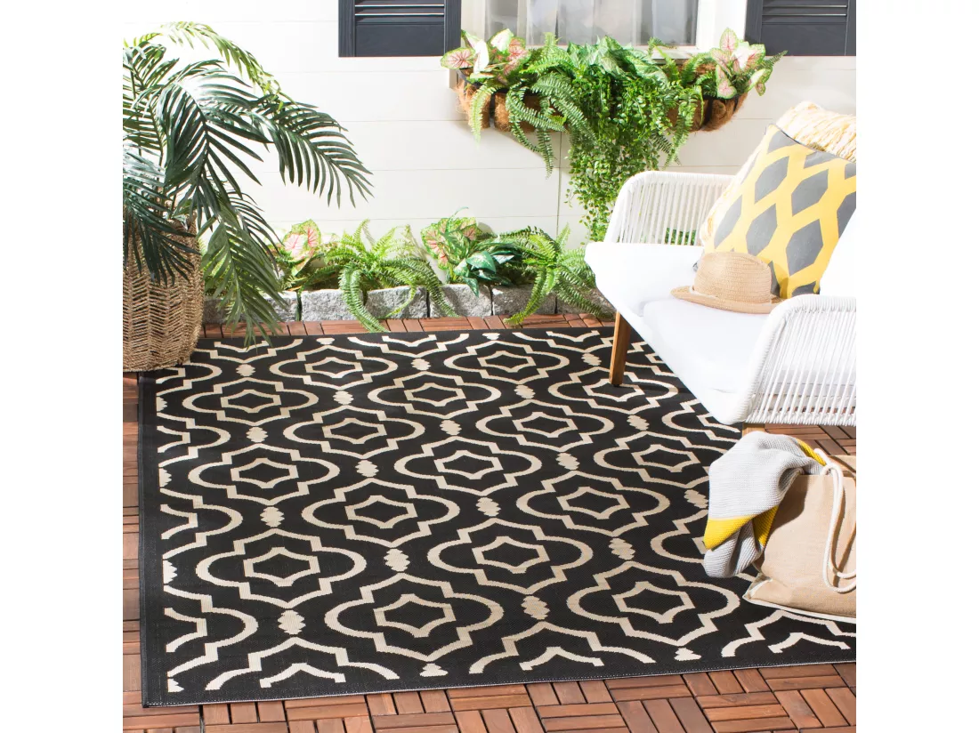 Tapis Black & Beige 122 X 170 cm - Mykonos