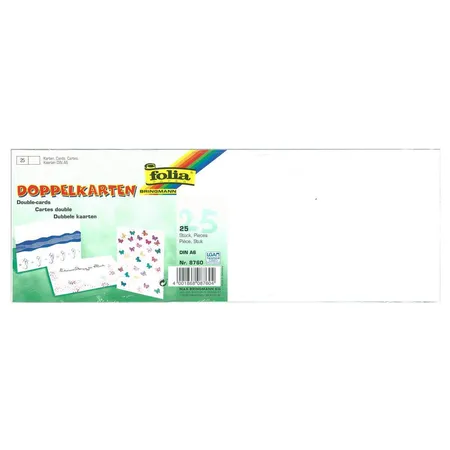 folia Briefkarten A6, 25 Stück