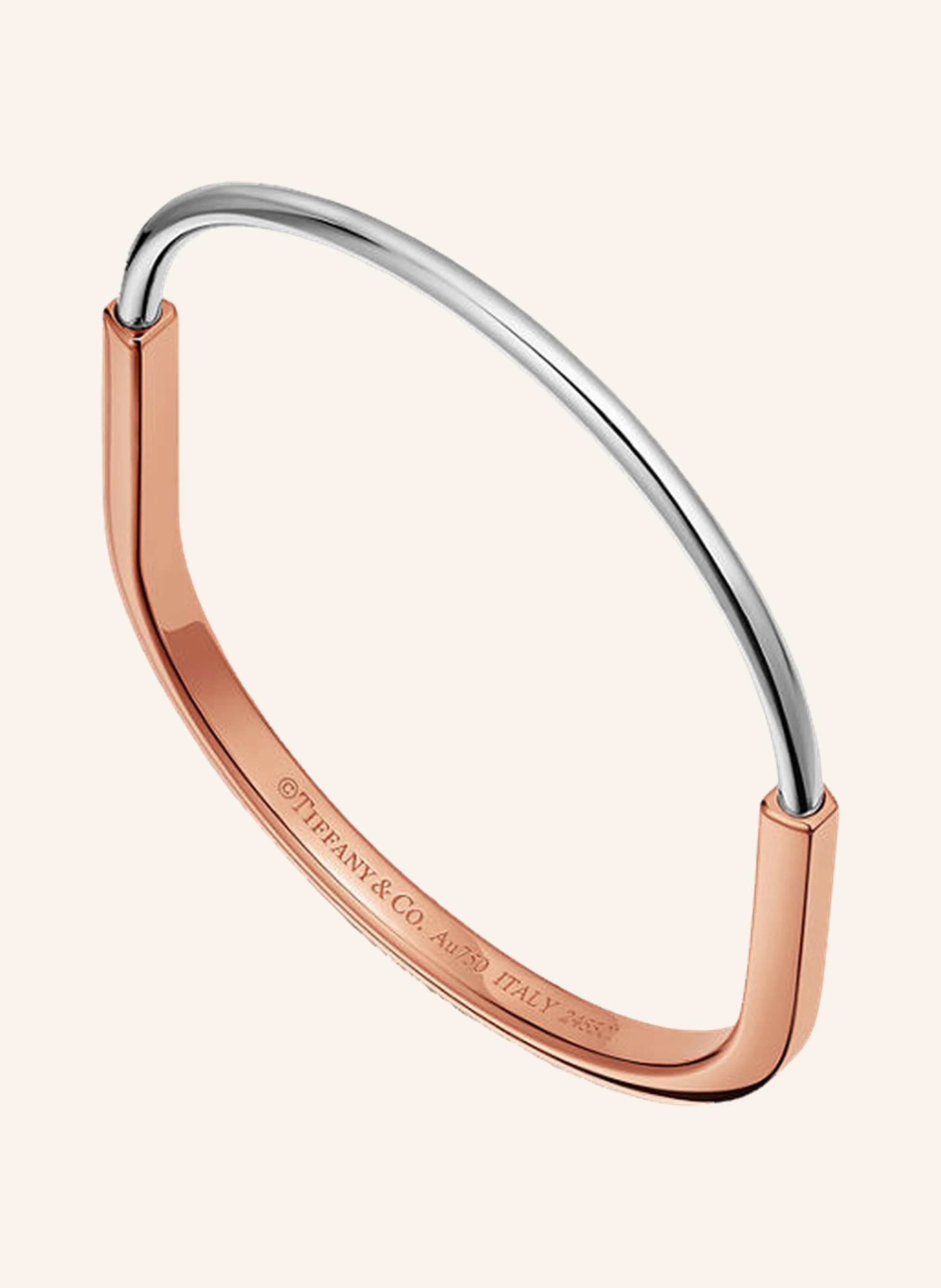 TIFFANY & Co. Tiffany Lock ARMREIF aus 18 Karat Rosé- und Weißgold