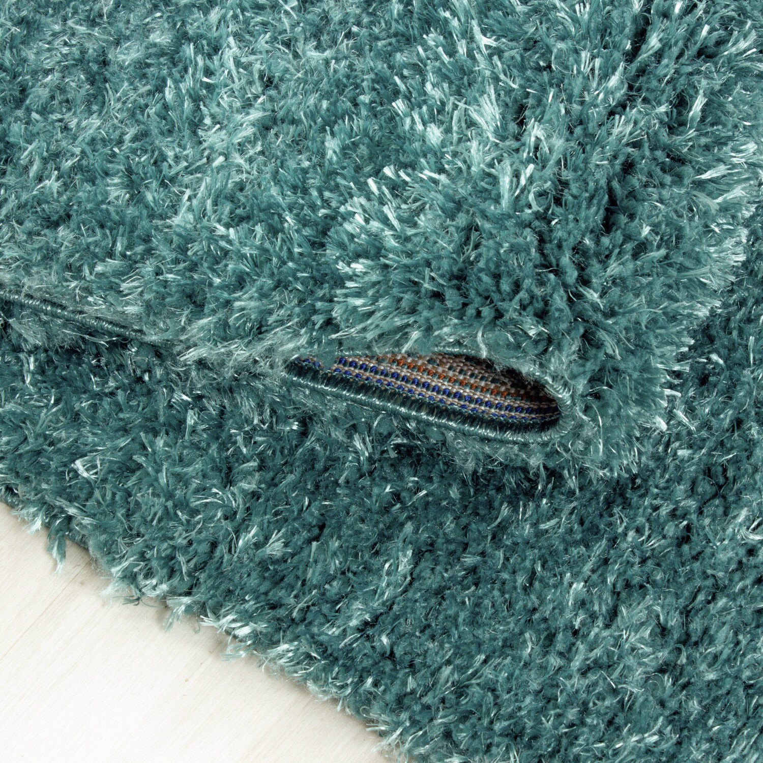 Einfarbig Hochflor Teppich, Flauschiger Langflor Shaggy Teppich, Rechteckig
