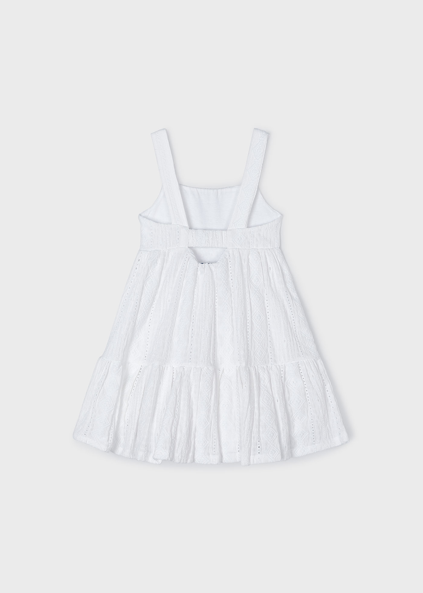 Vestido perfurado com estampa de flamingo para meninas
