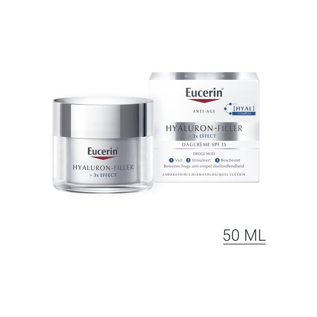 Eucerin Hyaluron-Filler + 3x EFFECT Dagcrème Droge Huid SPF15 50 ML