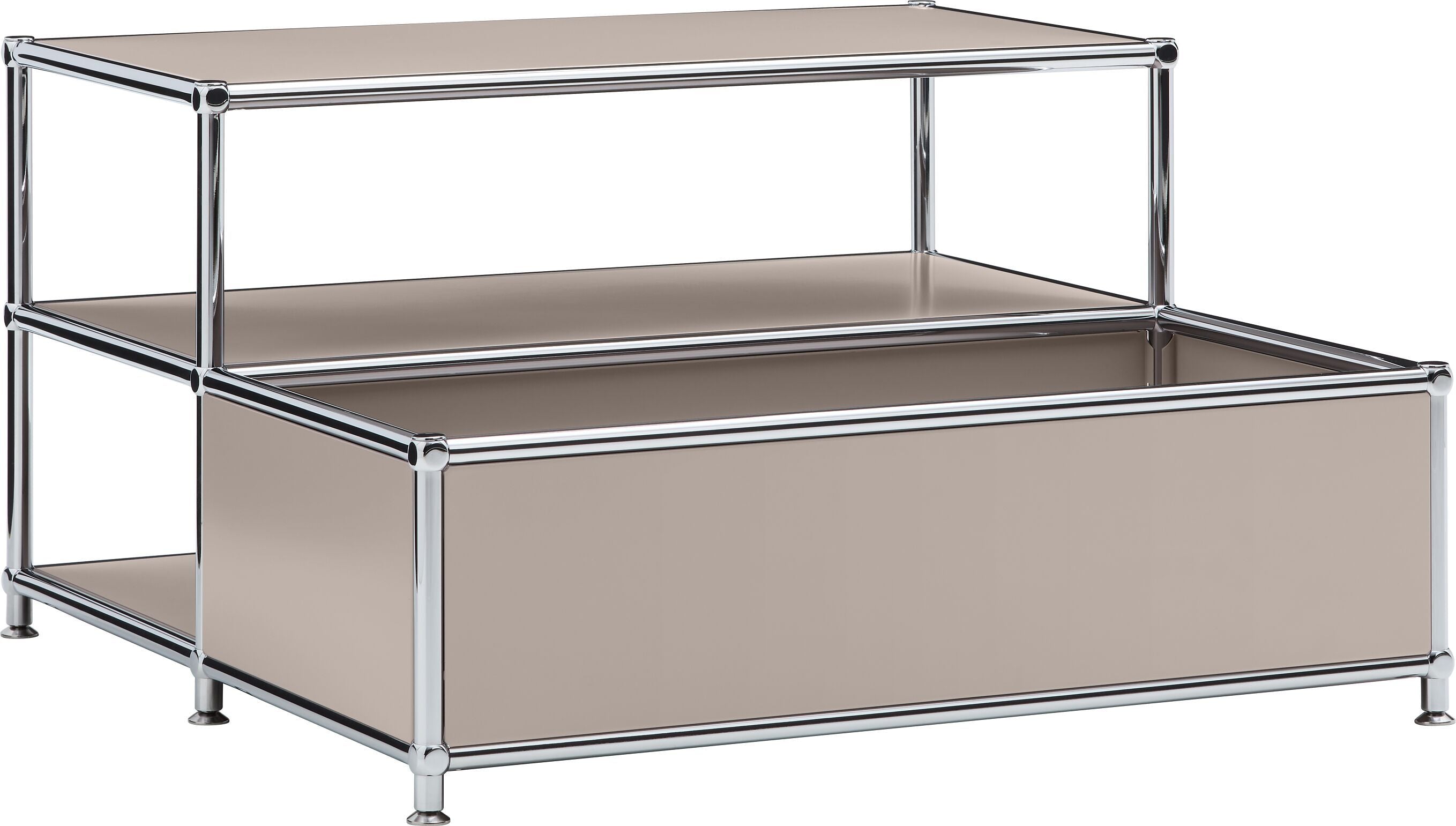 FLEXCUBE Salontisch - Taupe / B: 77.5 cm x T: 77.5 cm x H: 43.5 cm