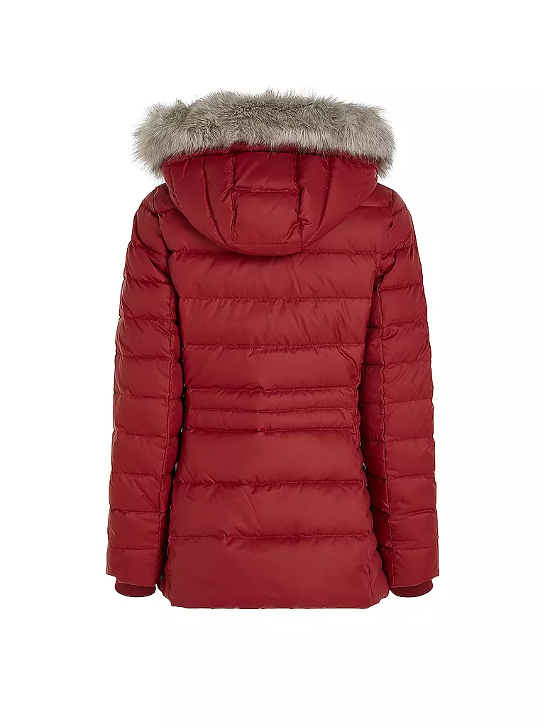 TOMMY HILFIGER Daunensteppjacke dunkelrot
