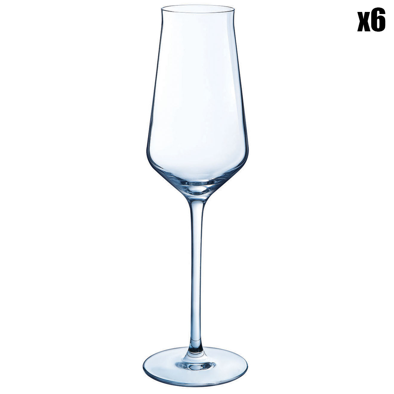 Chef & Sommelier 6 Flûtes à champagne Reveal Up transparentes - 21 cl