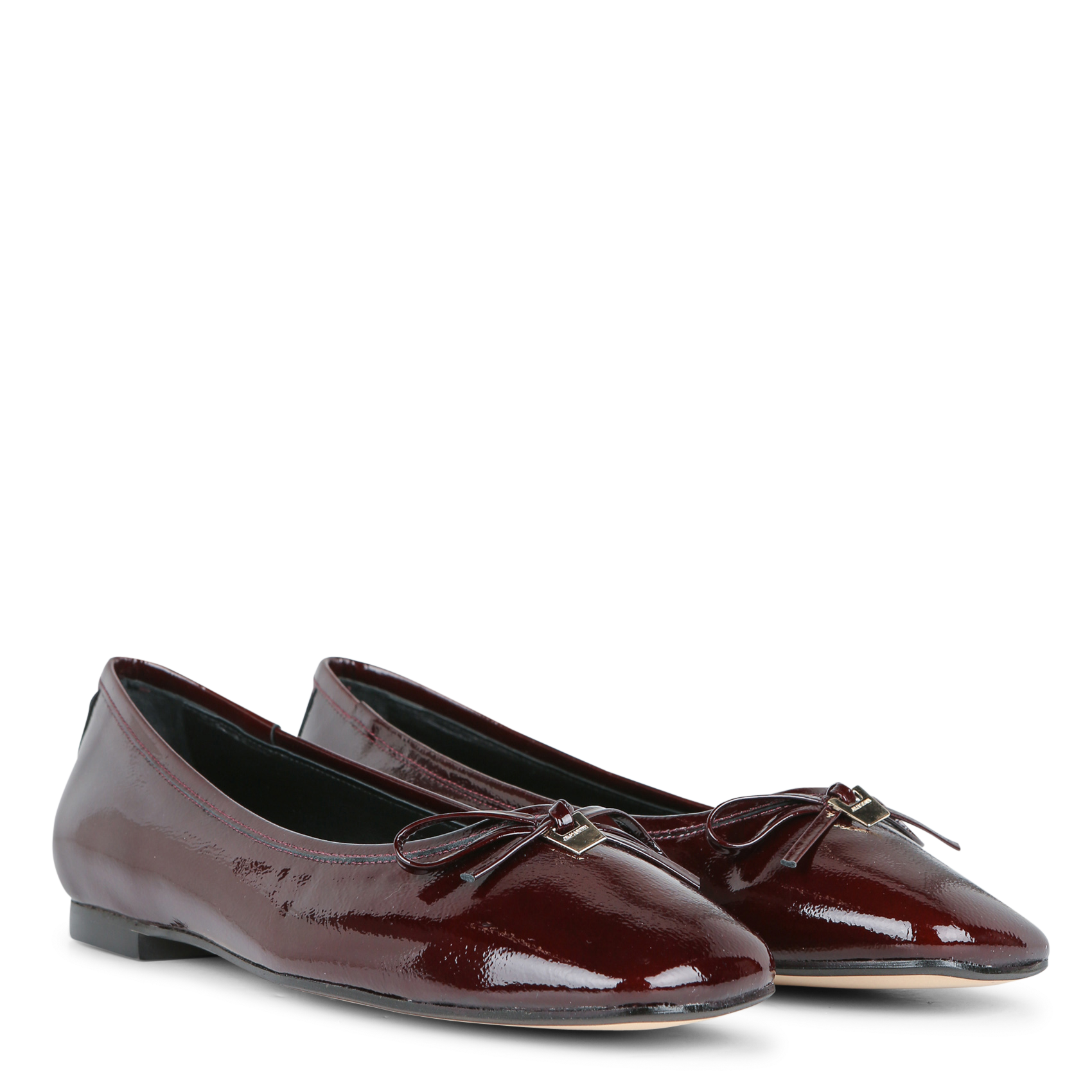VIRTUOSE - Ballerines en cuir vernis | Marron