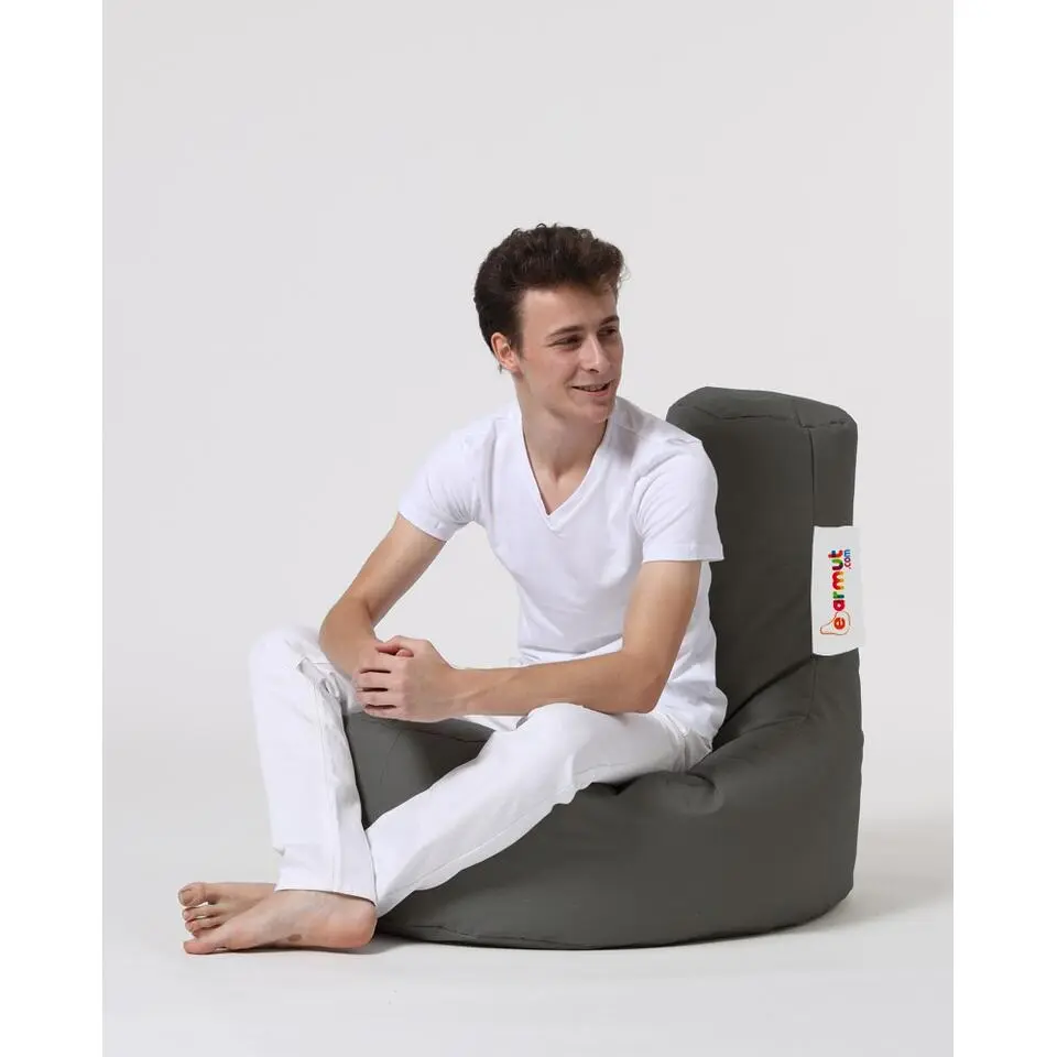 Emob Tuin Zitzak van Atelier Del Sofa - Waterdicht, Hoge Dichtheid, Donkergrijs