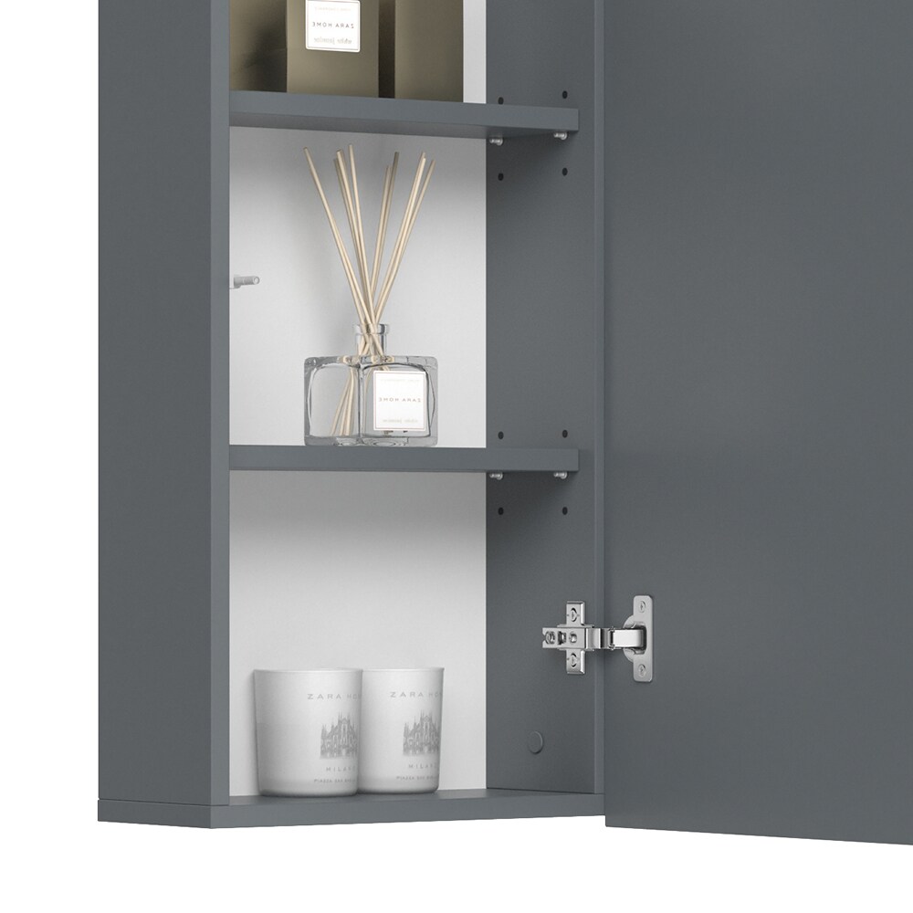 Vicco Hängeschrank Izan Grau 37 x 77 cm Badezimmer 1 Tür