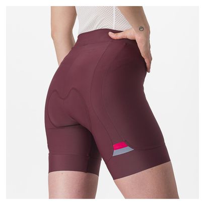 Cuissard Court Femme Castelli Sans Bretelles Prima Rouge Bordeaux