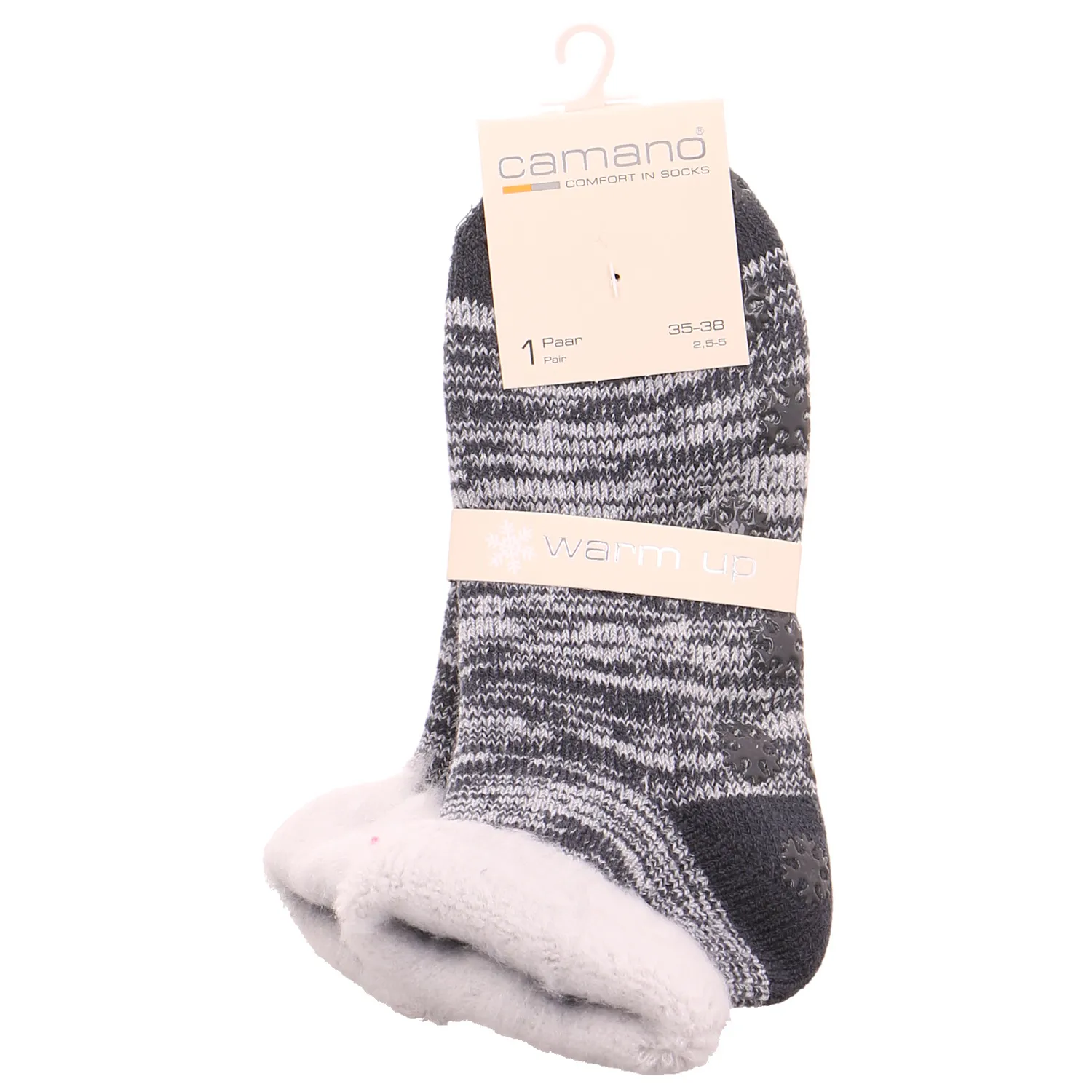 CAMANO Antirutsch-Socken Grau Textil