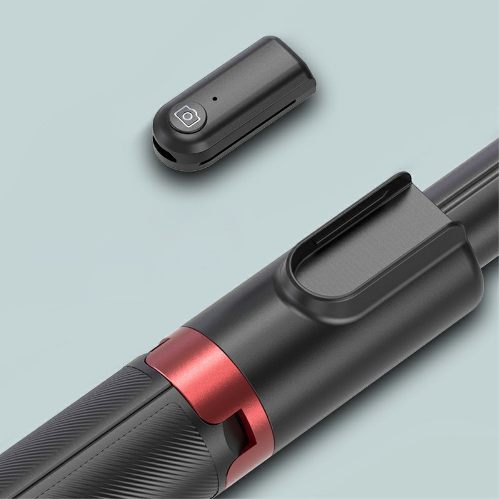 (130cm) Selfie Stick Tripod Dreibein Stativ Halterung mit Bluetooth Fernauslöser für Smartphone - Weiss / Silber