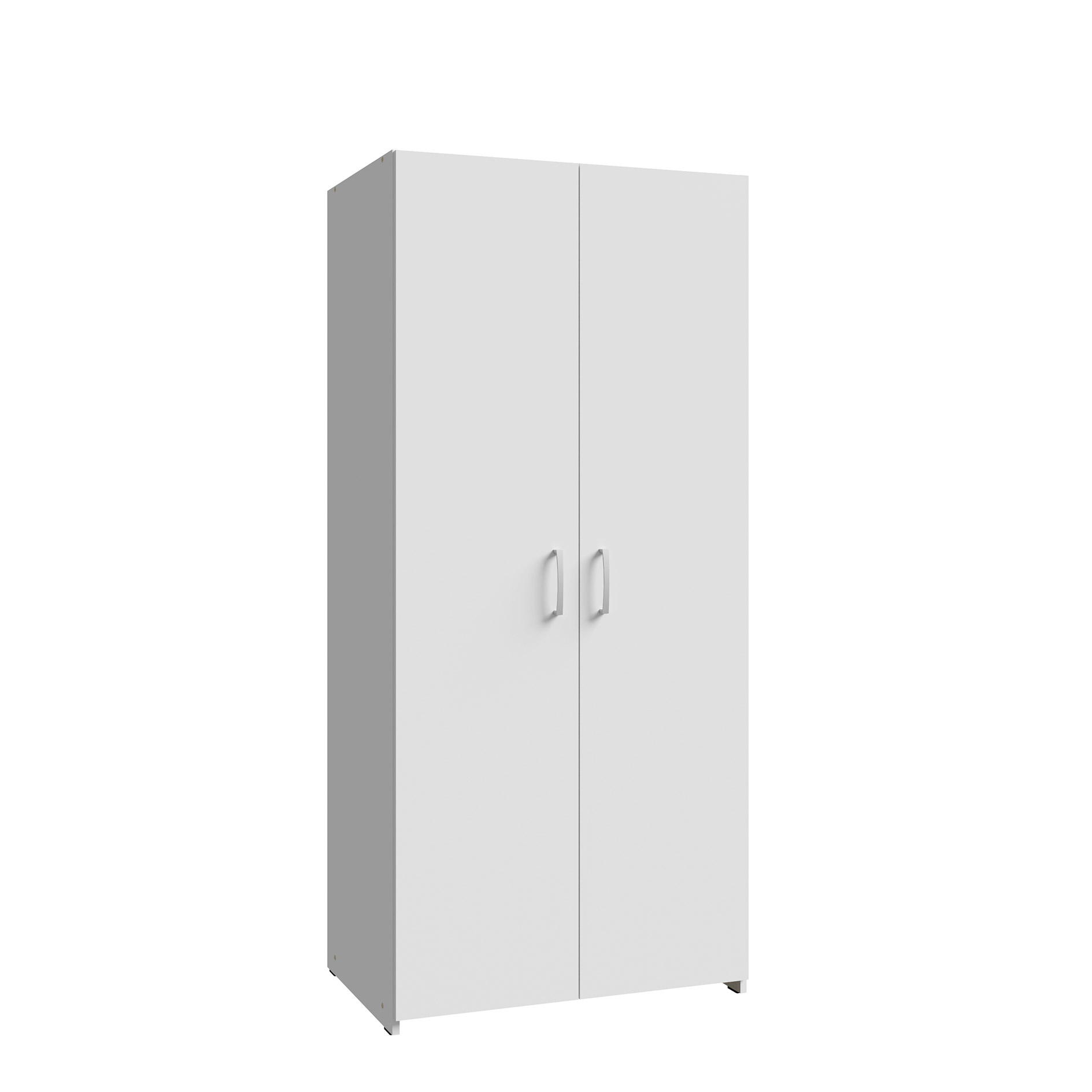 Drehtürenschrank - weiß - 2 Türen - 79,7 cm