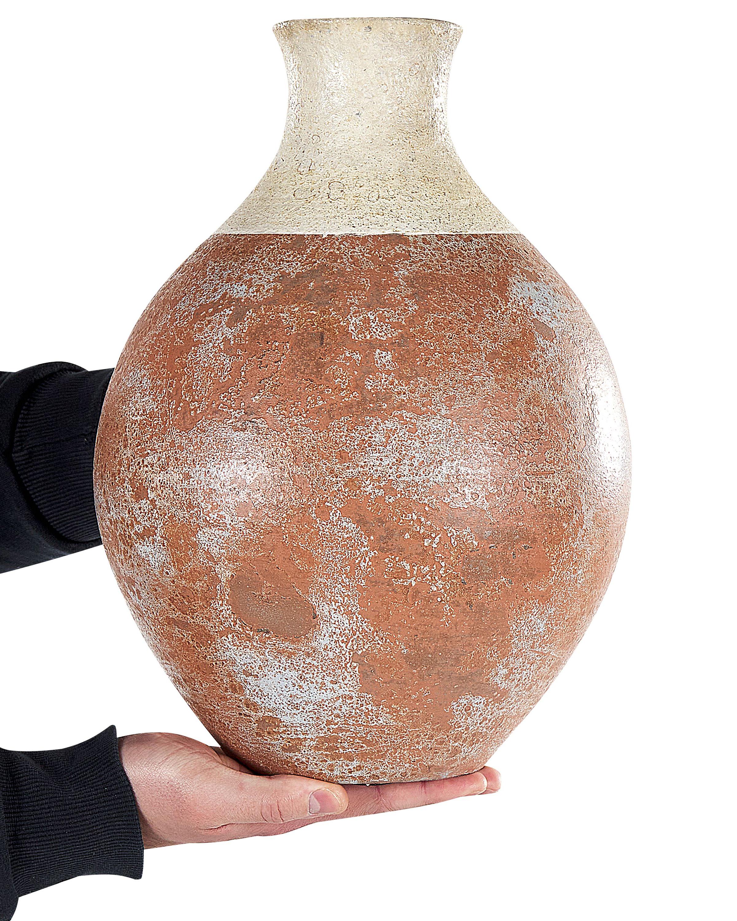 Decoratieve vaas BURSA Keramiek 37 cm Lichtbruin