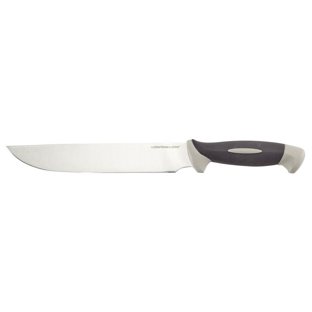 Couteau de boucher en inox avec manche bi matière