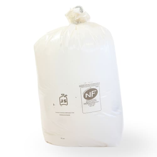 Sac plastique PE BD 110L blanc 32µm NF Jet'Sac