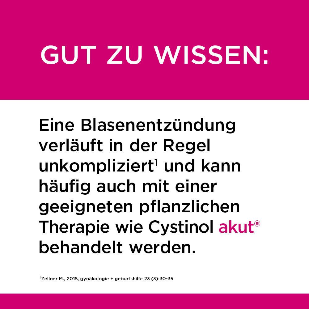 Cystinol akut bei akuter Blasenentzündung & Harnwegsinfektion