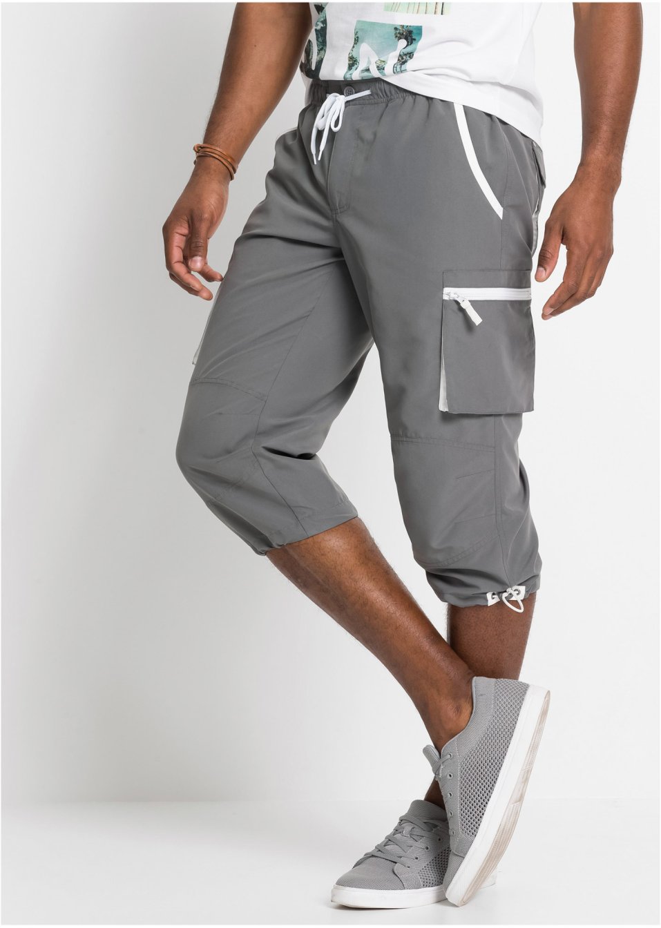 Pantalon 3/4 à enfiler en microfibre