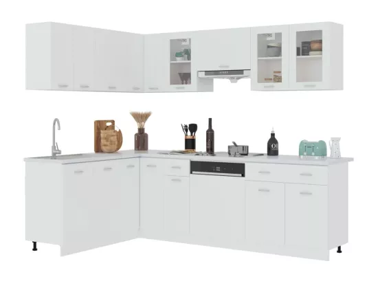 Ensemble de meubles de cuisine 11 pcs Blanc Aggloméré