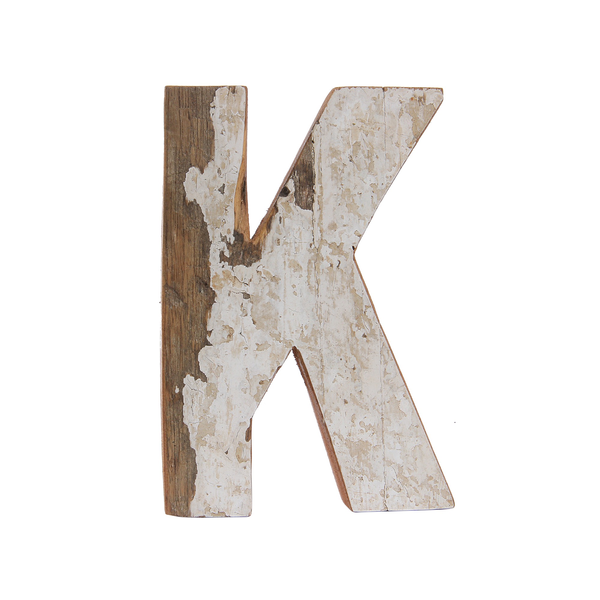 Holzbuchstabe 'K', mehrfarbig, T 2,5 cm, B 13 cm, H 19 cm von fischer's lagerhaus