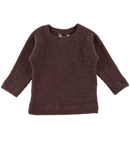Joha Bluse - Strik - Uld - Mørkebrun