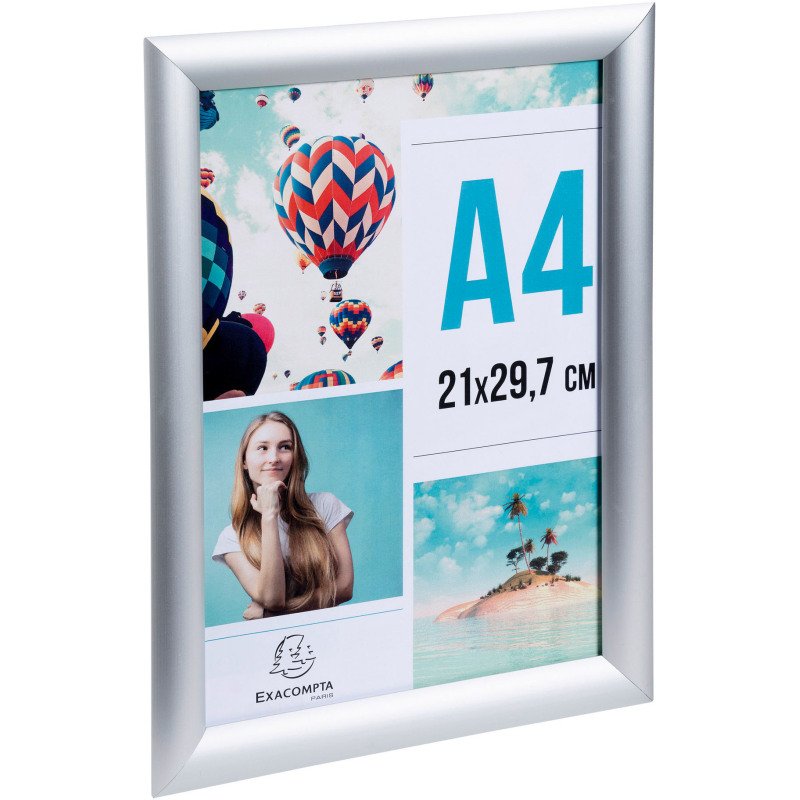 Cadre photo aluminium A4 - Argent