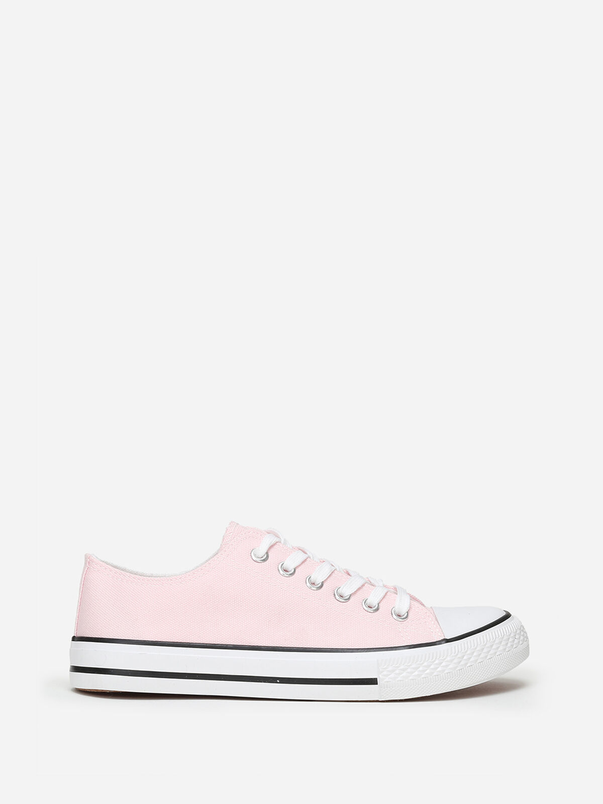 Tennis basses en toile- Rose