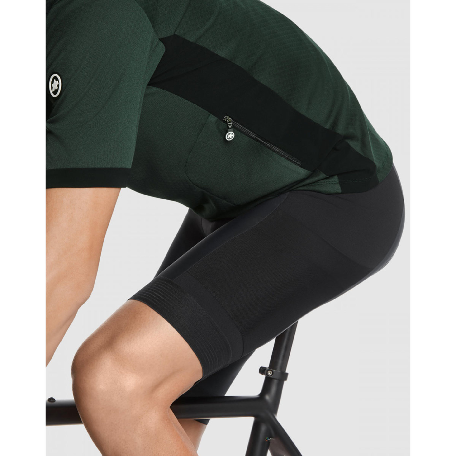 Assos MILLE GTC C2 Gravel Fietsshirt Korte Mouwen Donkergroen/Zwart Heren