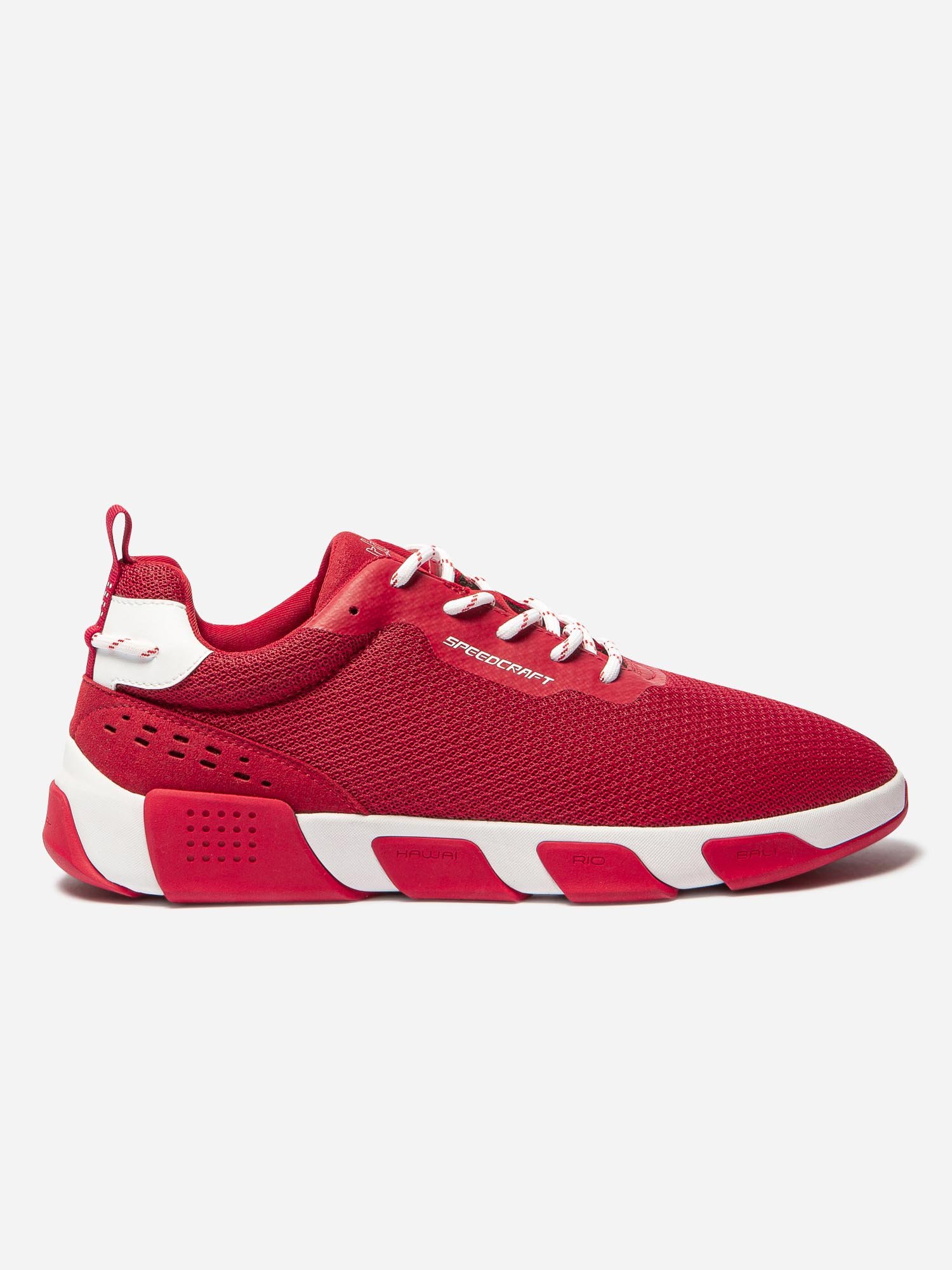 Baskets Homme Semelle Textile Recyclé Rouge
