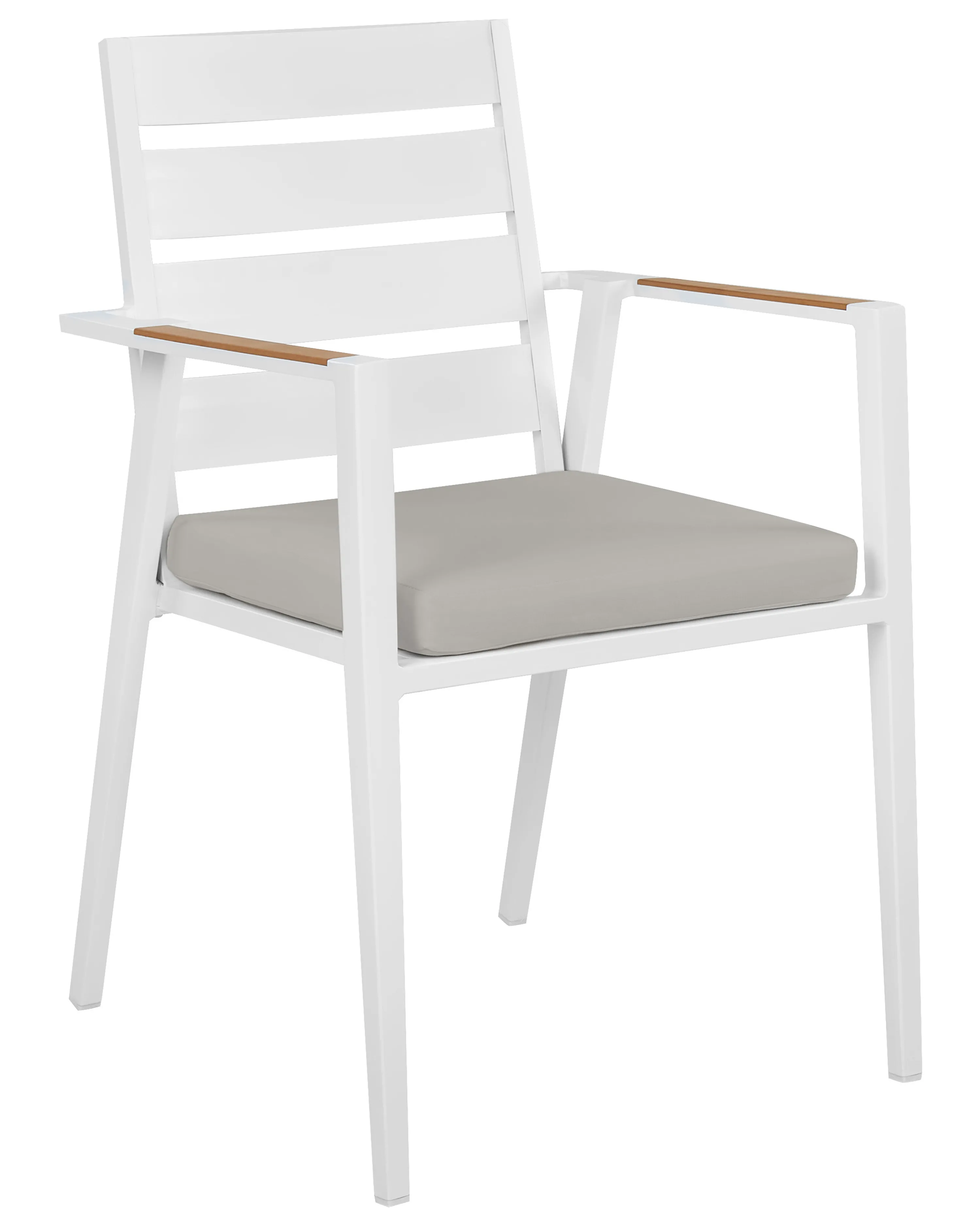 Set van 4 stoelen met zitkussen TAVIANO Metaal Grijs