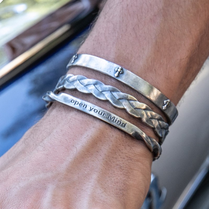 Bracelet Jonc Argent Open Your Mind
