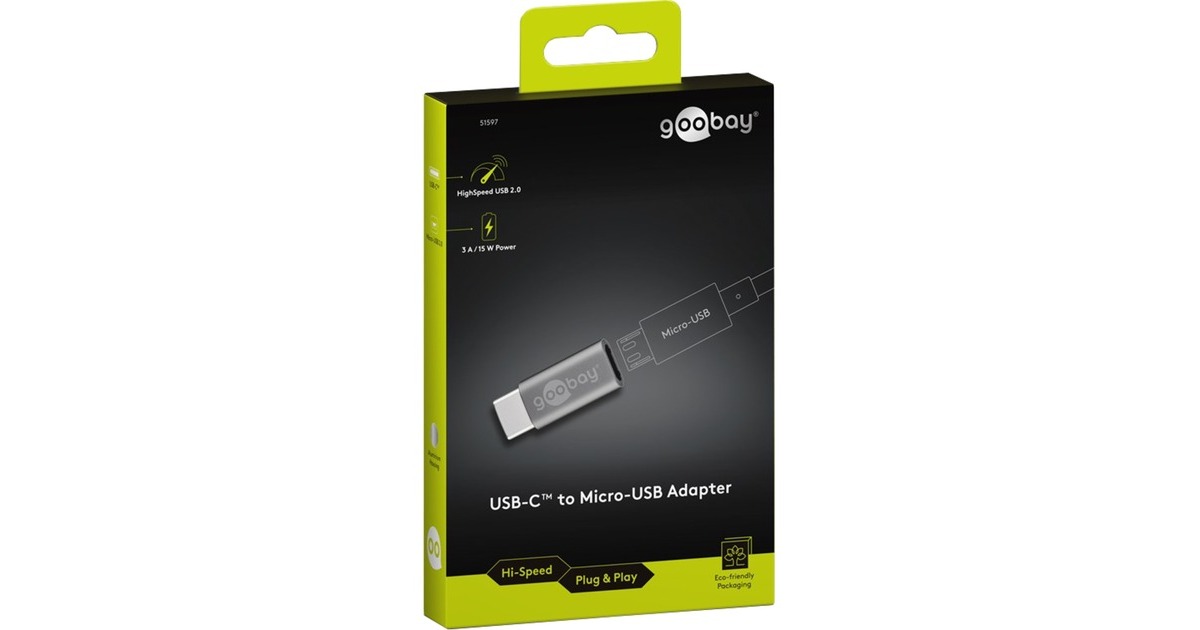 goobayUSB-C naar Micro-USB Adapter  (Grijs)