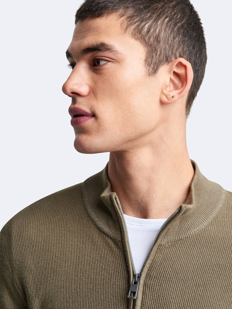Pull col cheminée zippé en viscose bio