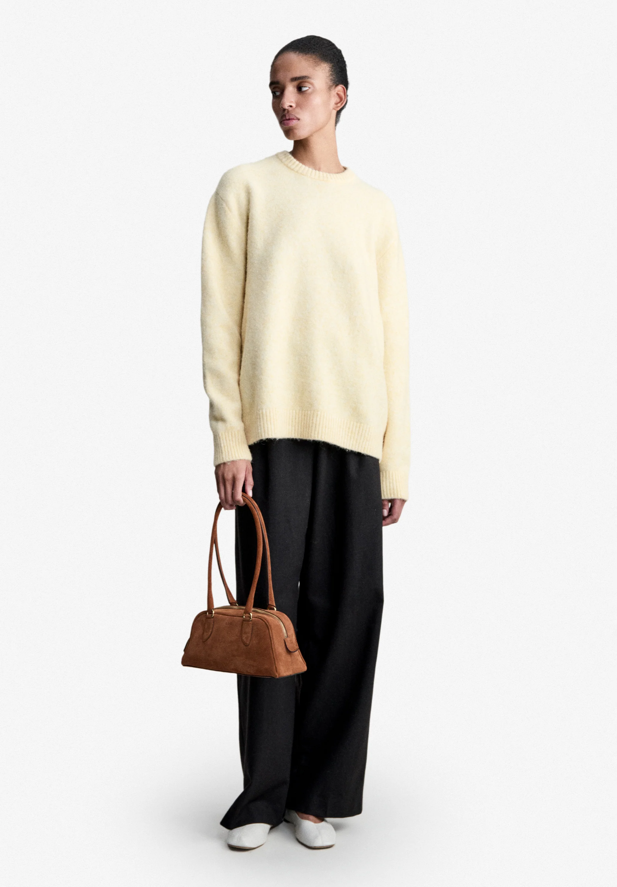 Pull ample jaune clair - Jaune clair