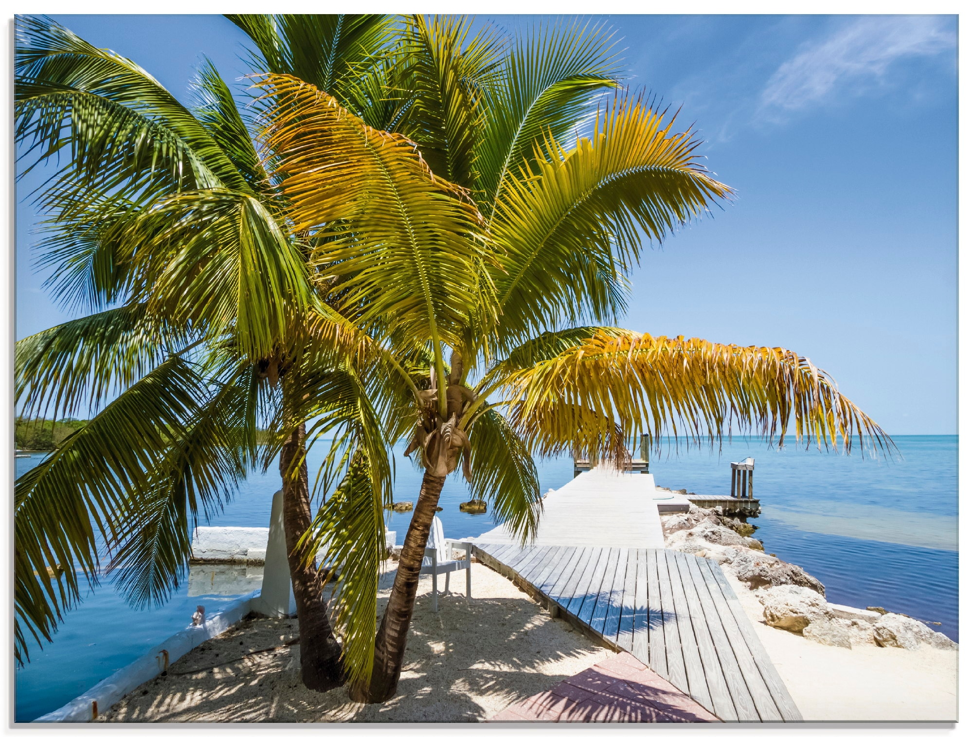 Artland Glasbild »Florida Keys Himmlischer Blick« Strand 1 Stk. tlg. in verschiedenen Grössen