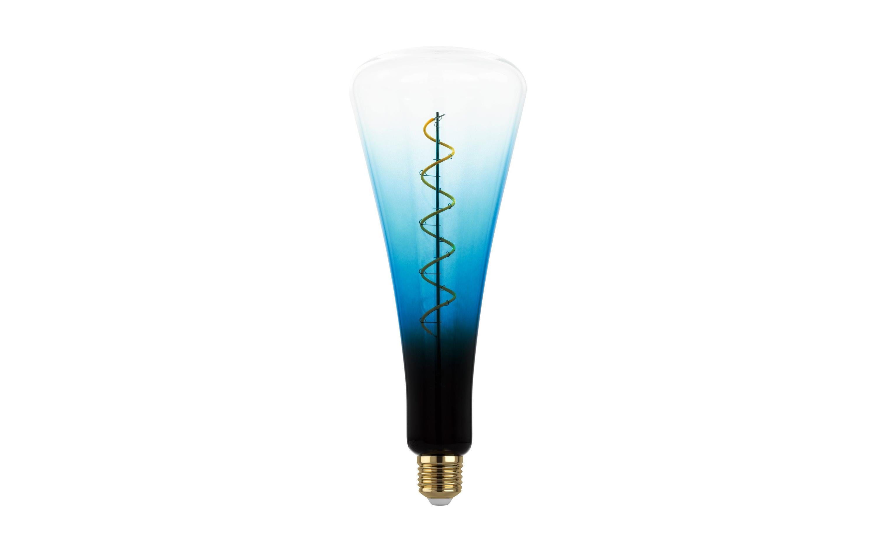 Lampe 4 W E27 Blau-Schwarz-TransparentLampe mit warmweissem Farbton