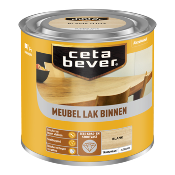 CetaBever meubellak zijdeglans transparant blank 250 ml