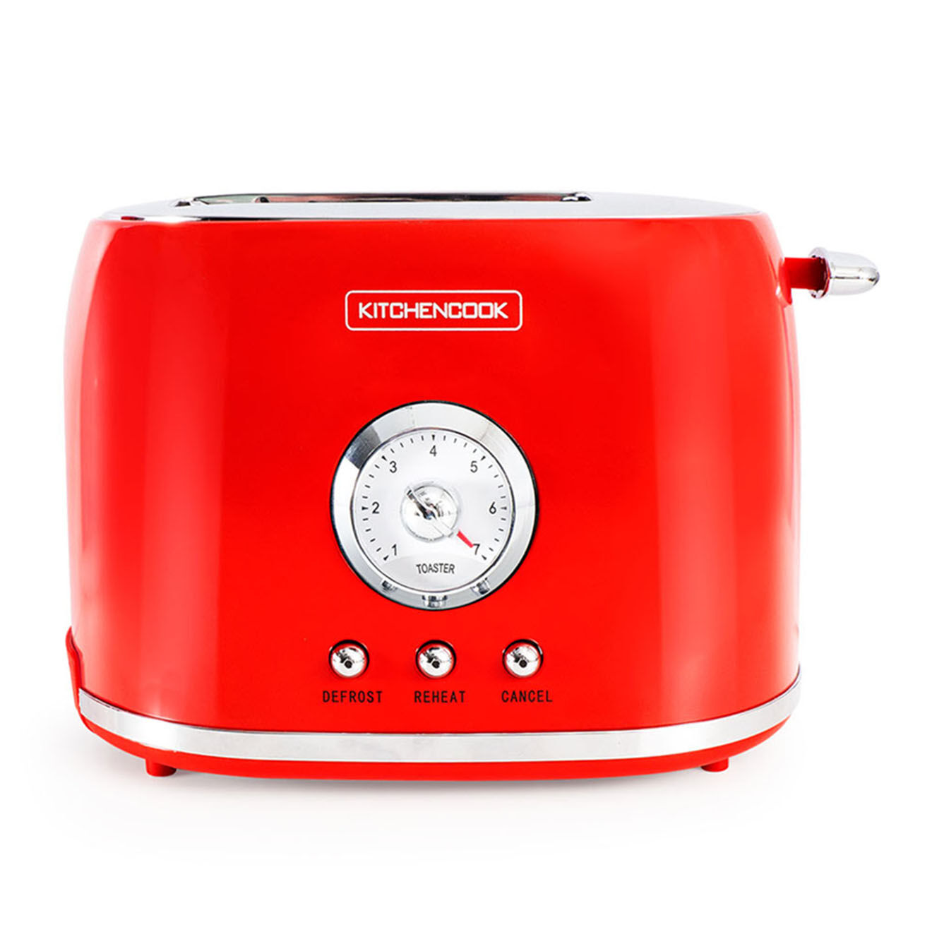 Kitchencook Grille-pain Style rétro rouge - 46.6x35.6x47.6 cm
