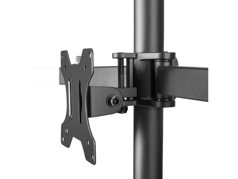 NEOMOUNTS Monitor-Standfuss FPMA-D550DD3BLACK Schwarz Völlig beweglicher Tischständer für drei Bildschirme von 13 bis 27