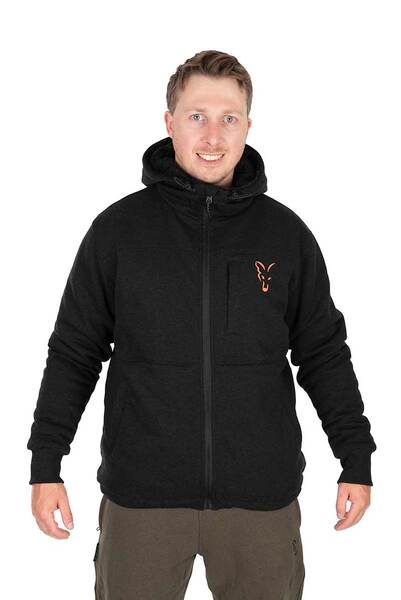 Fox Collection Sherpa Jas Black/Orange