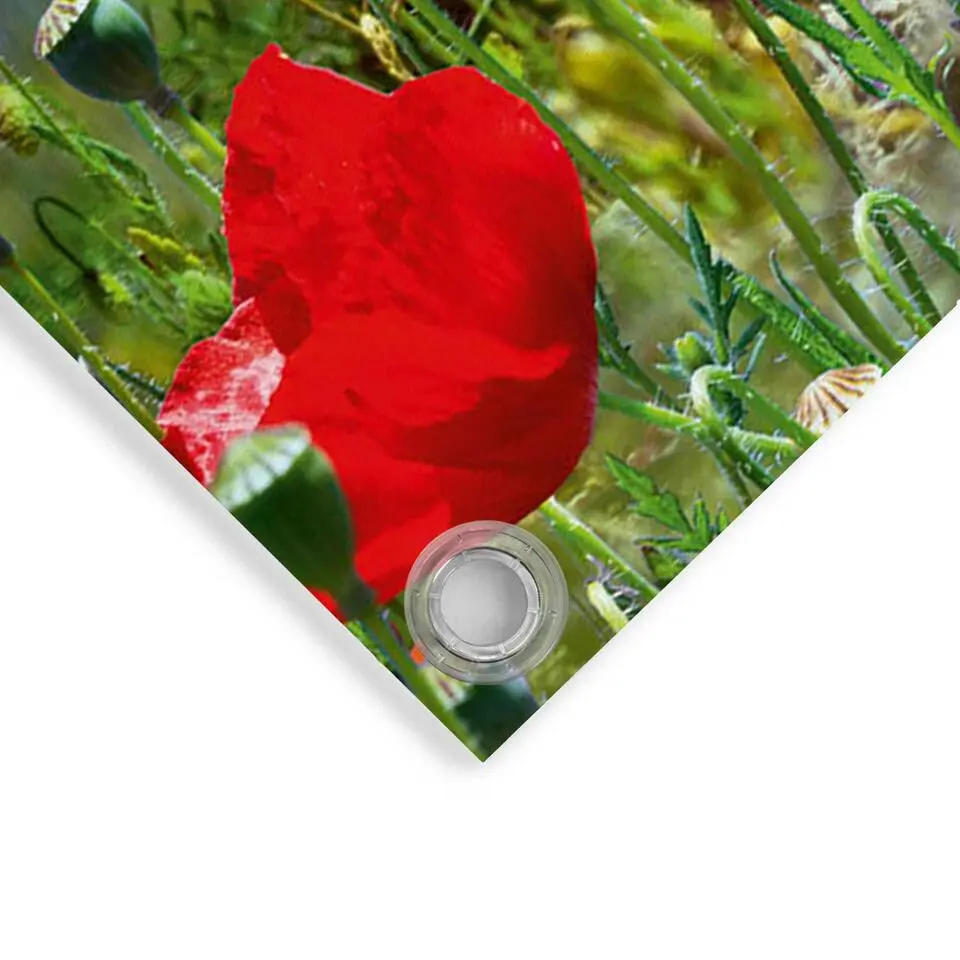 Tuinposter Zomerbloemen - 60x80cm - Rood