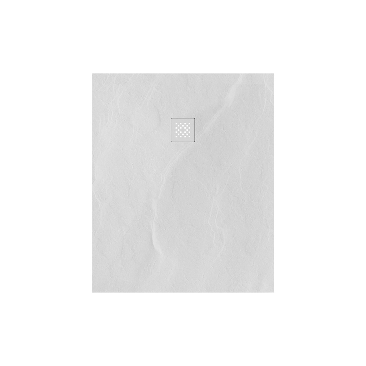 Brauer Asteroid douchevloer 100x120cm mineraalmarmer wit mat