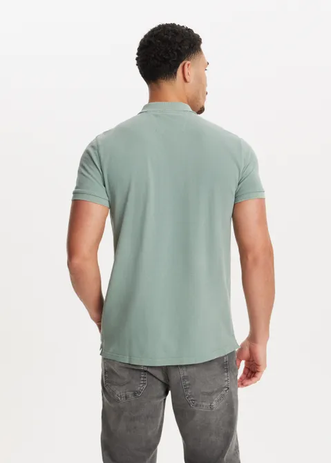 Polo met logo print groen (MINT.M)