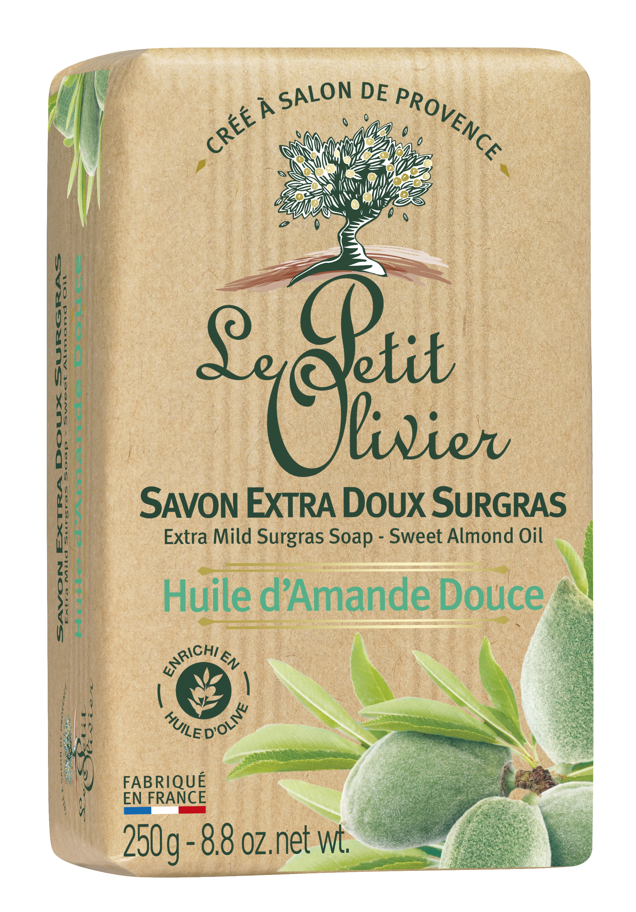 LE PETIT OLIVIER savon surgras amande 250 g