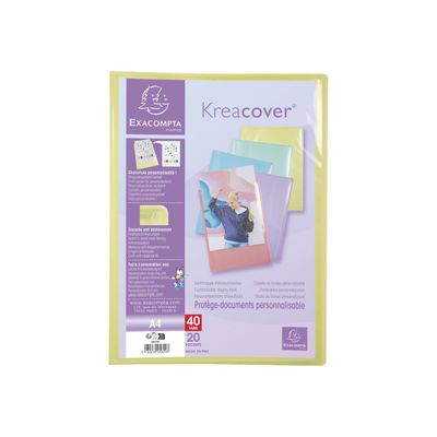 Exacompta Kreacover Pastel - Porte vues personnalisable - 40 vues - A4 - disponible dans différentes couleurs