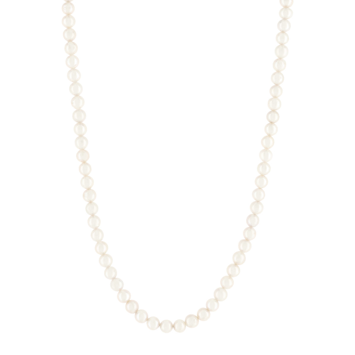 Collier perles blanches d'eau douce et argent 50cm
