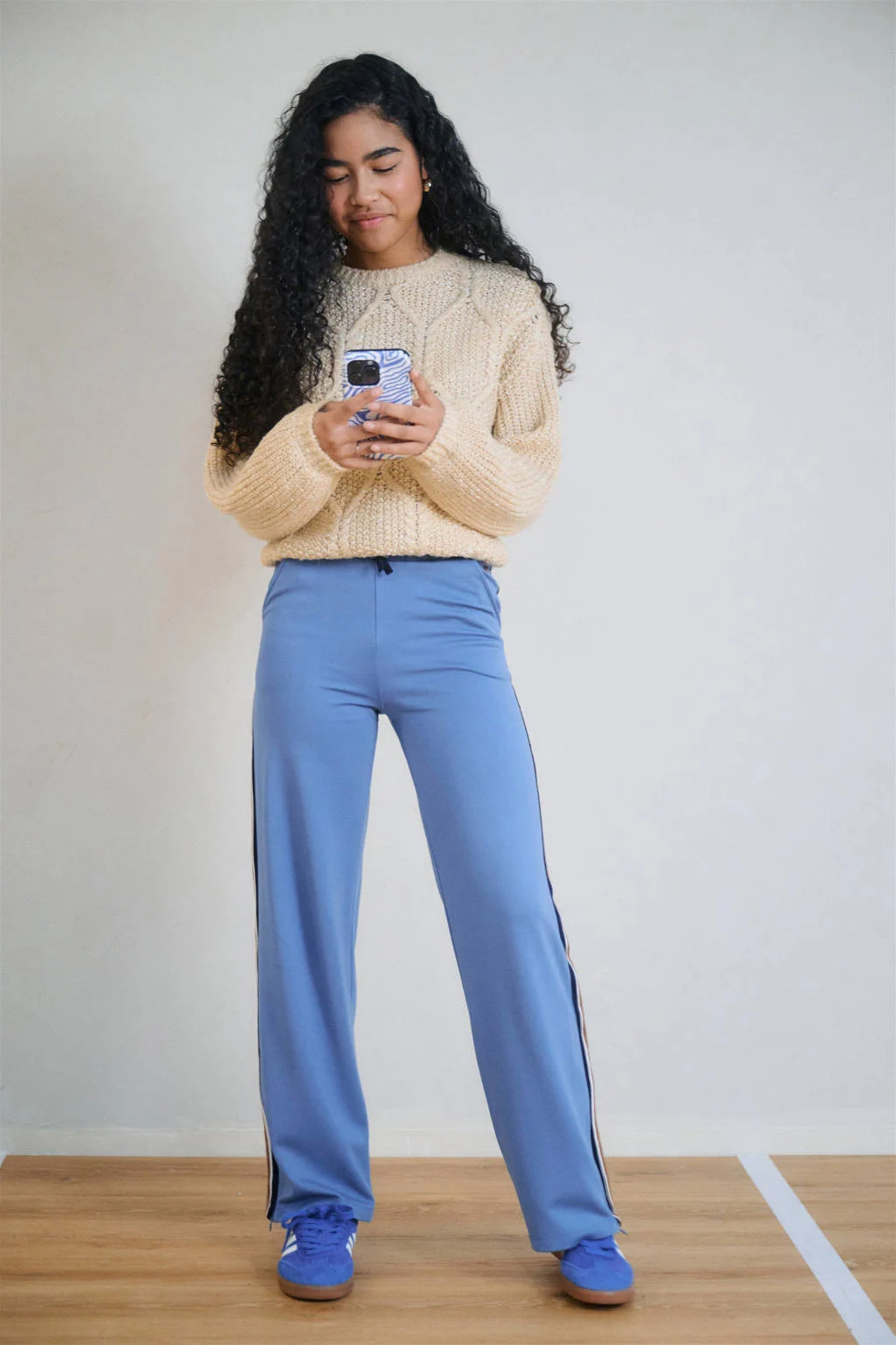NoBell’ regular casual broek blauw