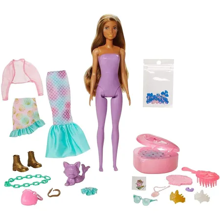 Barbie Color Reveal Puppe & Haustier, Fantasy Fashion Meerjungfrau