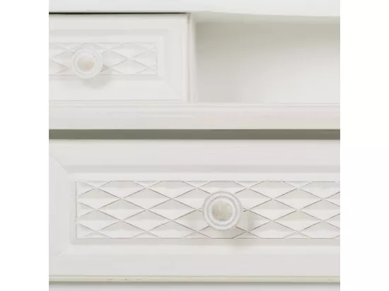 Coiffeuse en bois blanc 75x40x140.5h