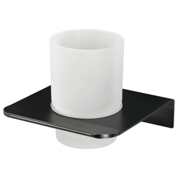 Haceka tandenborstelhouder beker Redefine aluminium mat zwart
